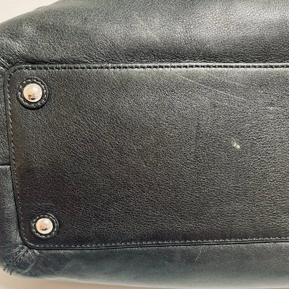 Vintage Leather COACH SOHO XL Black Carryall Tote #F13110 -- RARE - Picture 5 of 9